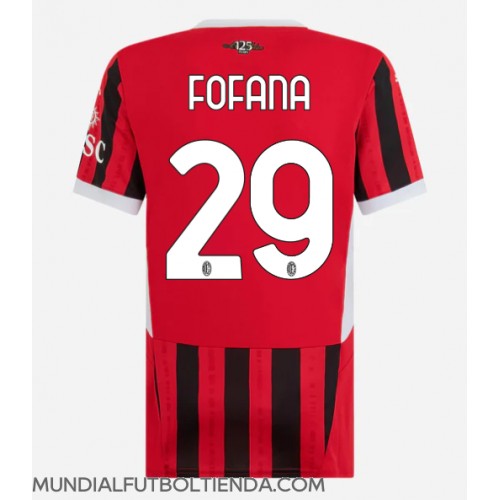 Camiseta AC Milan Youssouf Fofana #29 Primera Equipación Replica 2024-25 para mujer mangas cortas